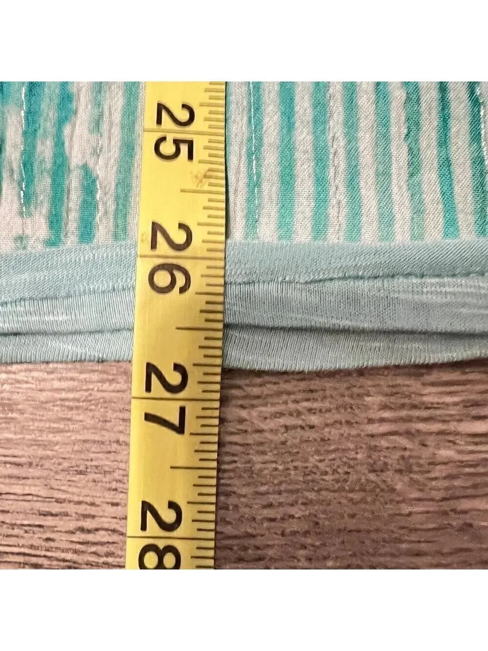 NWT Tru Luxe Jeans Top in Aqua with Metalic thread. Size XL - Picture 6 of 8